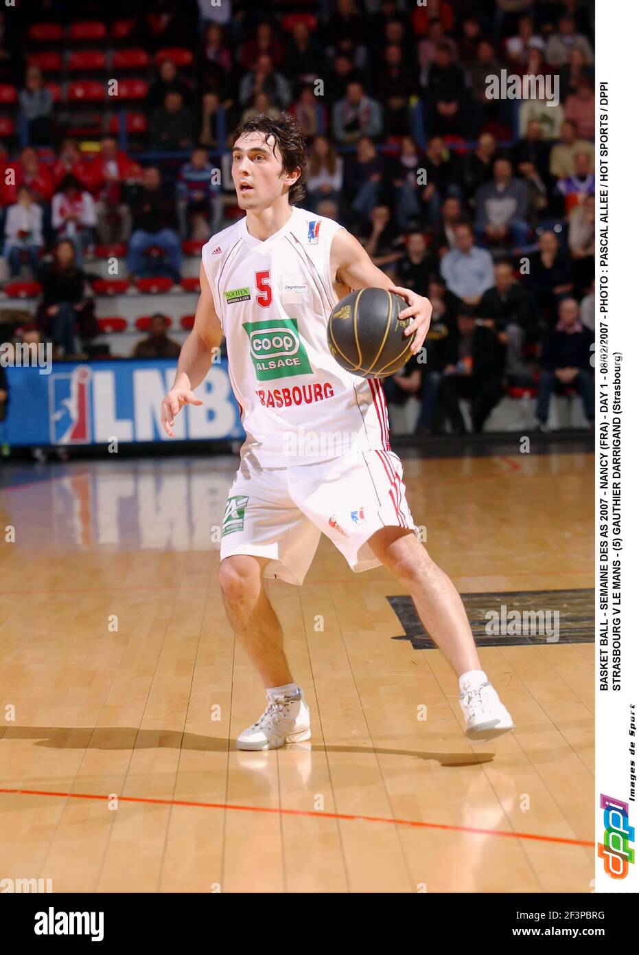 BASKET BALL - SEMAINE DES AS 2007 - NANCY (FRA) - DAY 1 - 08/02/2007 - PHOTO : PASCAL ALLEE / HOT SPORTS / DPPI STRASBOURG V LE MANS - (5) GAUTHIER DARRIGAND (STRASBOURG) Foto Stock