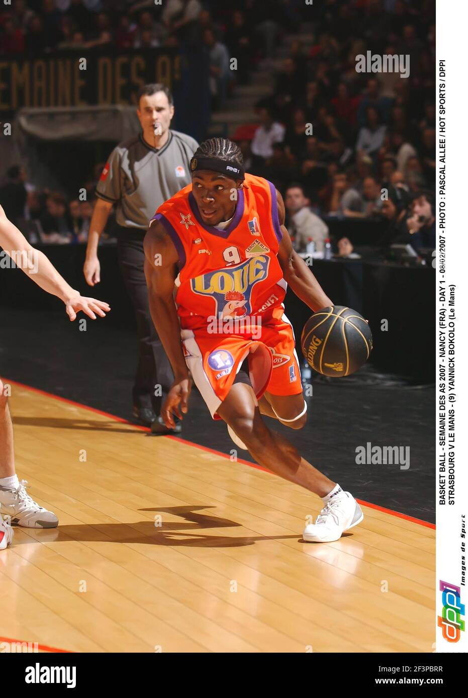 BASKET BALL - SEMAINE DES AS 2007 - NANCY (FRA) - DAY 1 - 08/02/2007 - PHOTO : PASCAL ALLEE / HOT SPORTS / DPPI STRASBOURG V LE MANS - (9) YANNICK BOKOLO (LE MANS) Foto Stock