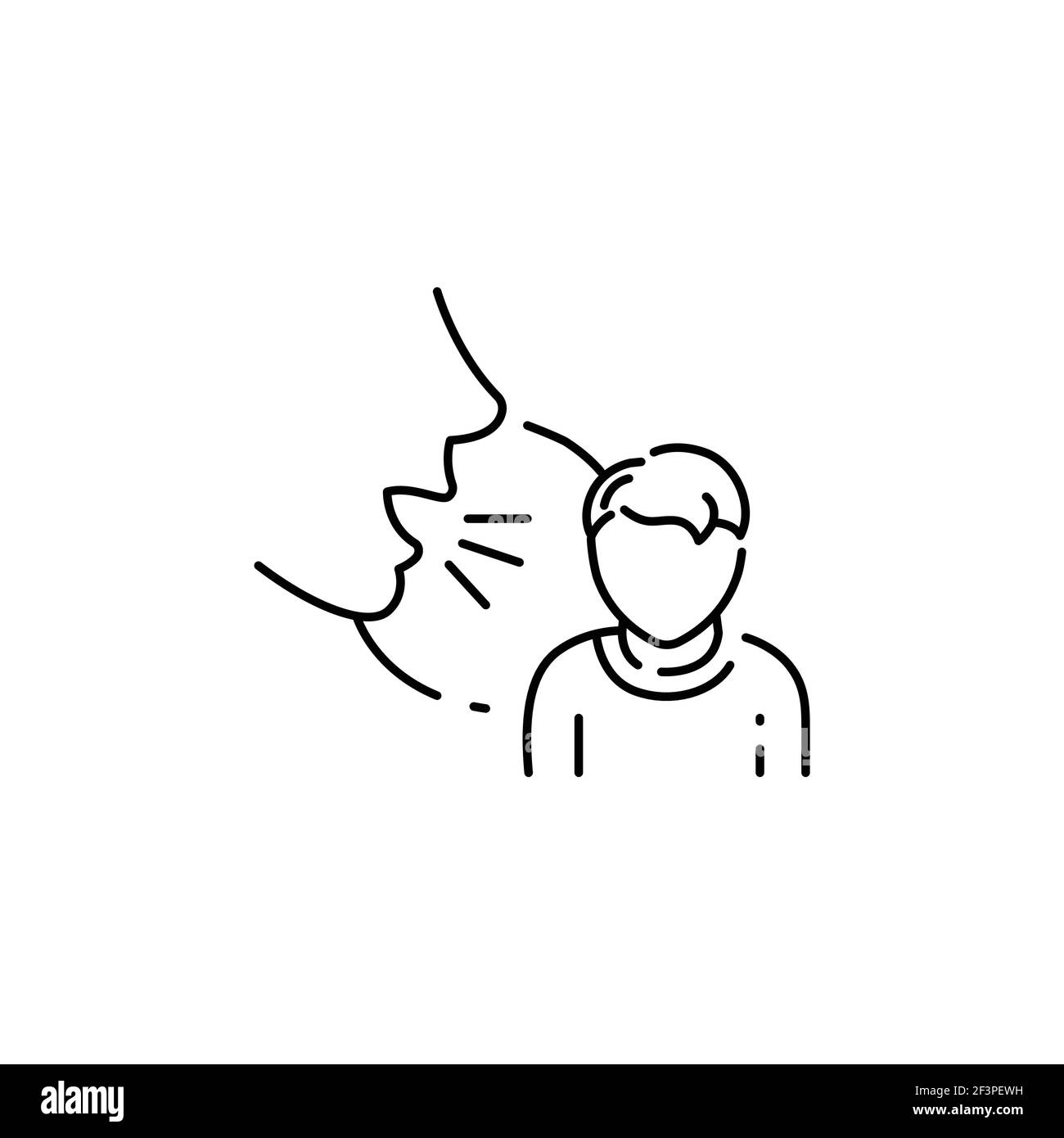 Icona della linea di colore del capretto bullonante genitore. Diritti umani. Abuso di minori. Violenza in famiglia. Accedi alla pagina Web, all'app mobile, al pulsante, al logo. Tratto modificabile Illustrazione Vettoriale