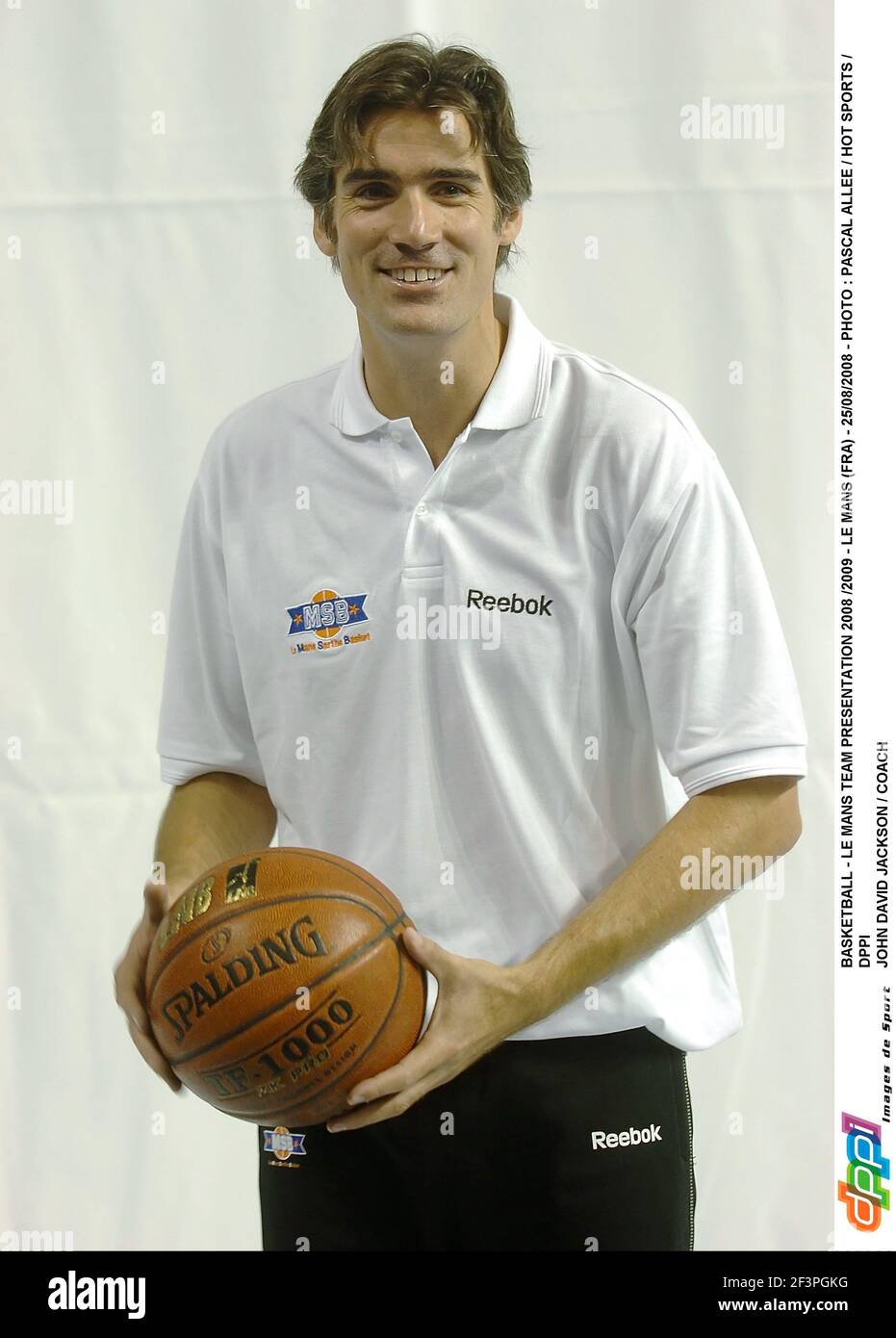 BASKETBALL - LE MANS TEAM PRESENTATION 2008 /2009 - LE MANS (FRA) - 25/08/2008 - PHOTO : PASCAL ALLEE / HOT SPORTS / DPPI JOHN DAVID JACKSON / COACH Foto Stock