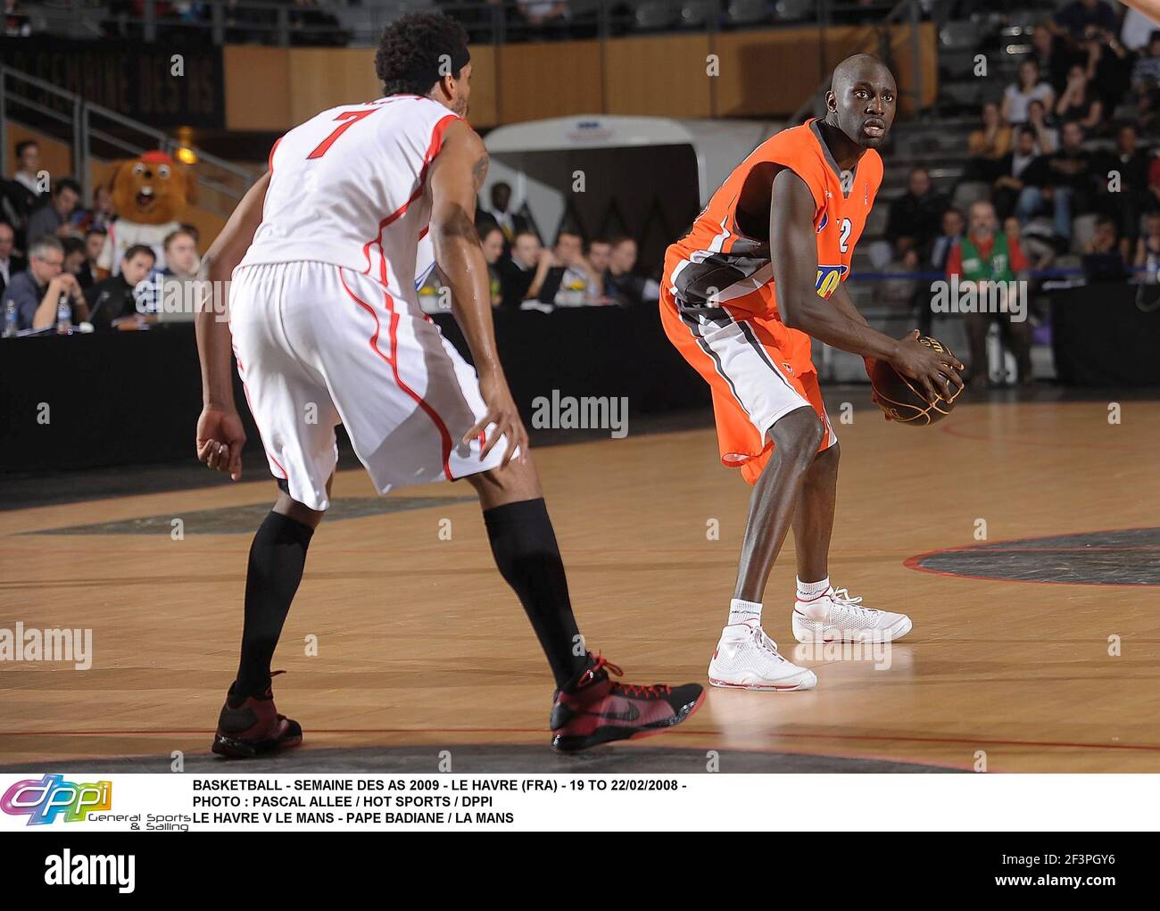 BASKETBALL - SEMAINE DES AS 2009 - LE HAVRE (FRA) - 19 TO 22/02/2008 - PHOTO : PASCAL ALLEE / HOT SPORTS / DPPI LE HAVRE V LE MANS - PAPE BADIANE / LA MANS Foto Stock