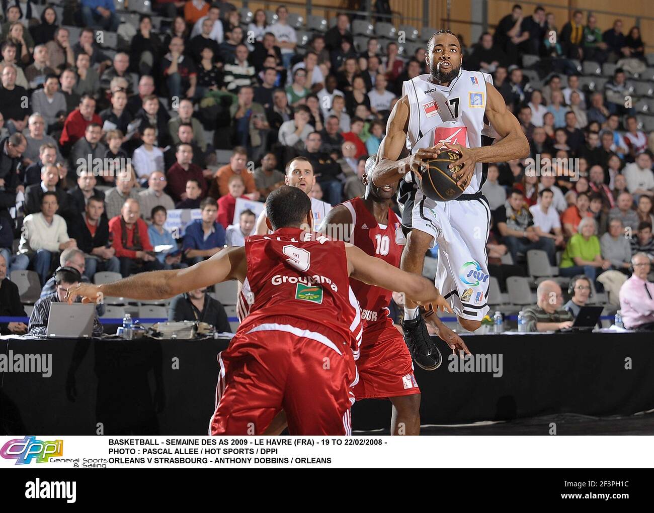 BASKETBALL - SEMAINE DES AS 2009 - LE HAVRE (FRA) - 19 TO 22/02/2008 - PHOTO : PASCAL ALLEE / HOT SPORTS / DPPI ORLEANS V STRASBOURG - ANTHONY DOBBINS / ORLEANS Foto Stock