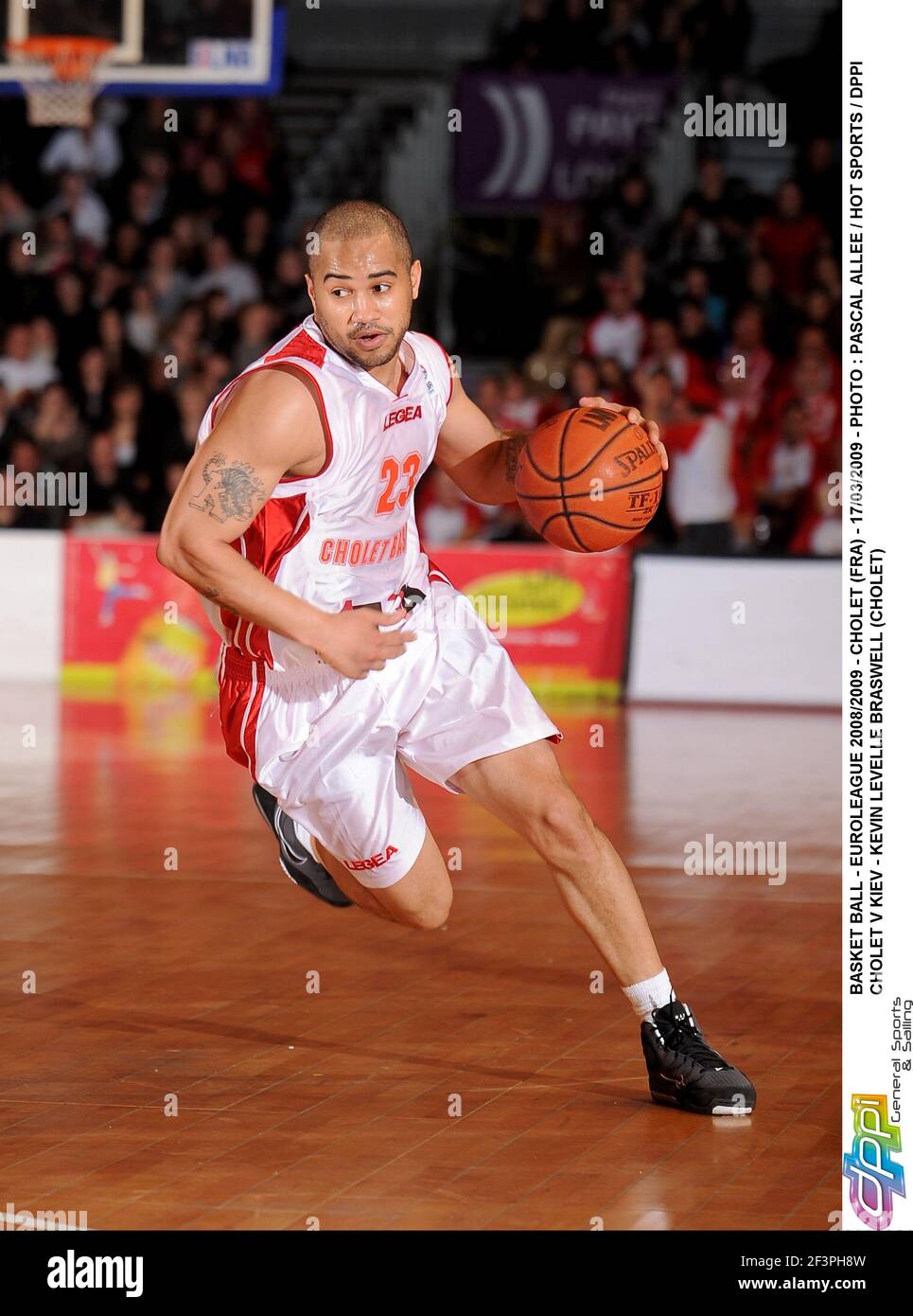 BASKET BALL - EUROLEGA 2008/2009 - CHOLET (FRA) - 17/03/2009 - PHOTO : PASCAL ALLEE / HOT SPORTS / DPPI CHOLET V KIEV - KEVIN LEVELLE BRASWELL (CHOLET) Foto Stock