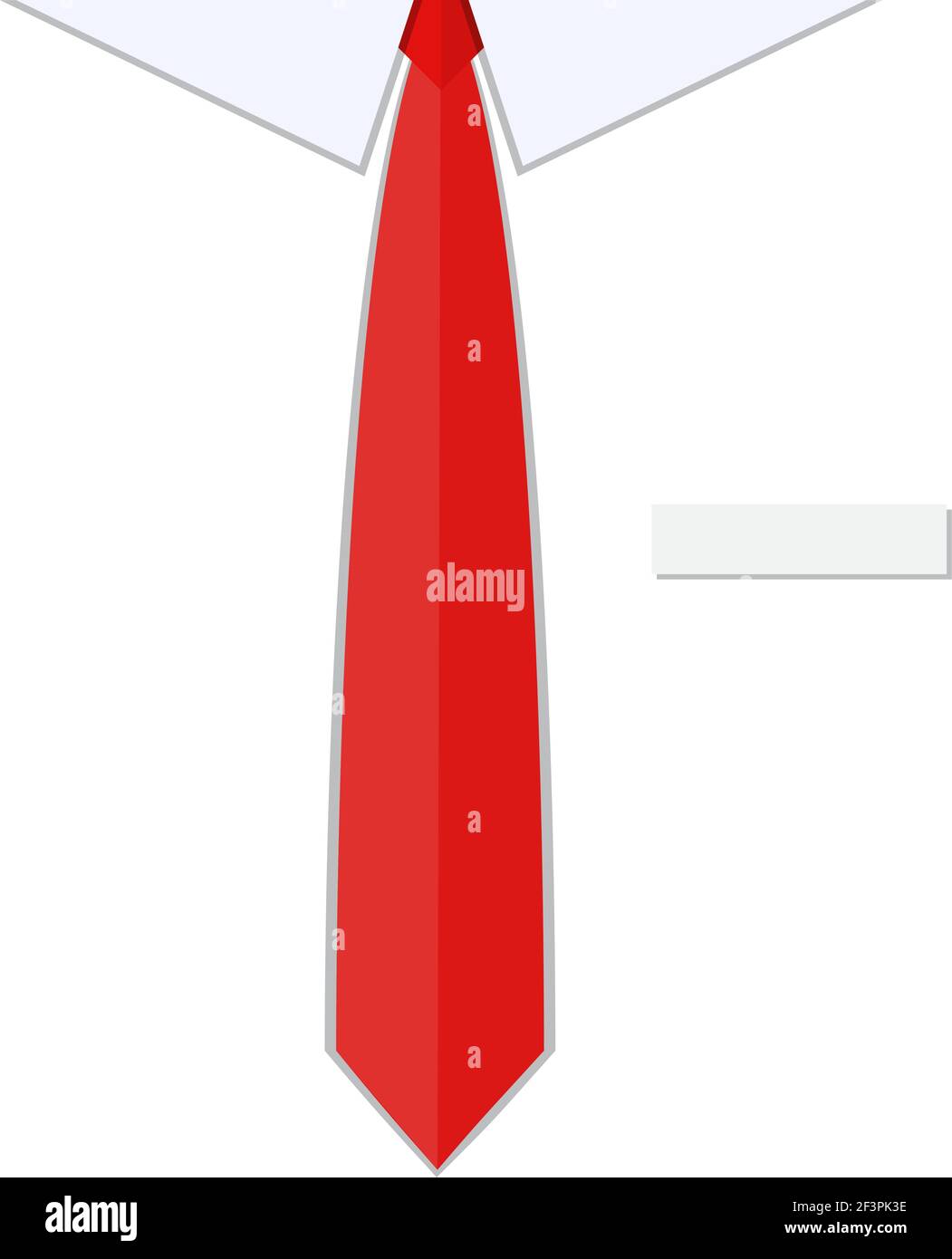 Camicia uomo d'affari con cravatta rossa Illustrazione Vettoriale