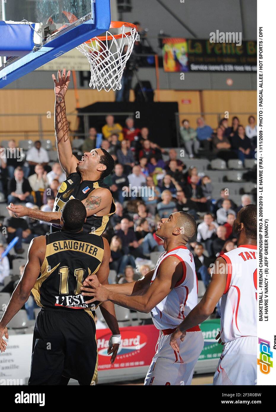 BASKETBALL - FRENCH CHAMPIONSHIP PRO A 2009/2010 - LE HAVRE (FRA) - 13/11/2009 - PHOTO : PASCAL ALLEE / HOT SPORTS / DPPILE HAVRE V NANCY - (8) JEFF GREER (NANCY) Foto Stock