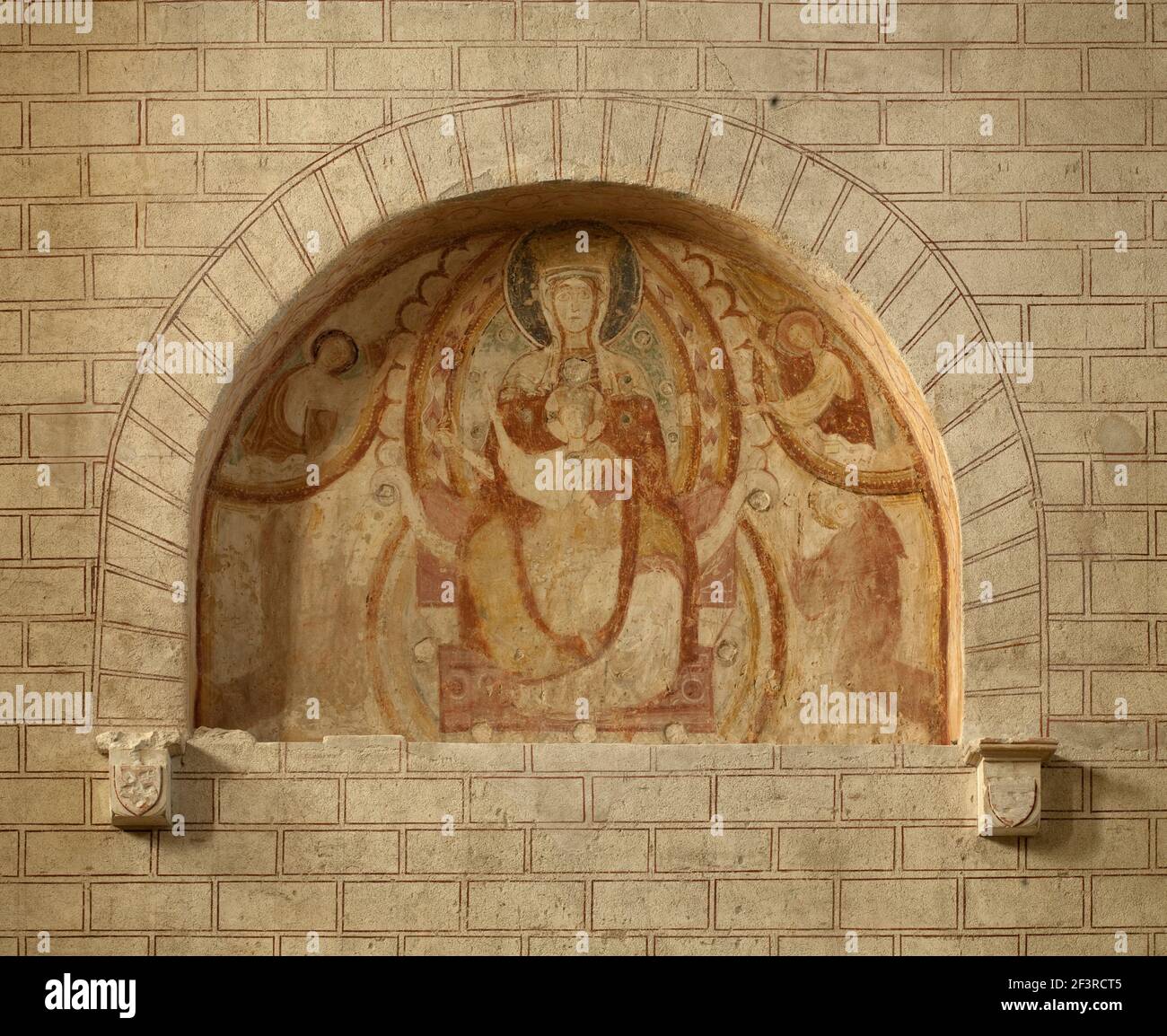 11. Jahrhundert, Fresko, Saint-Savin-sur-Gartempe, Abbaye, Èglise Foto Stock