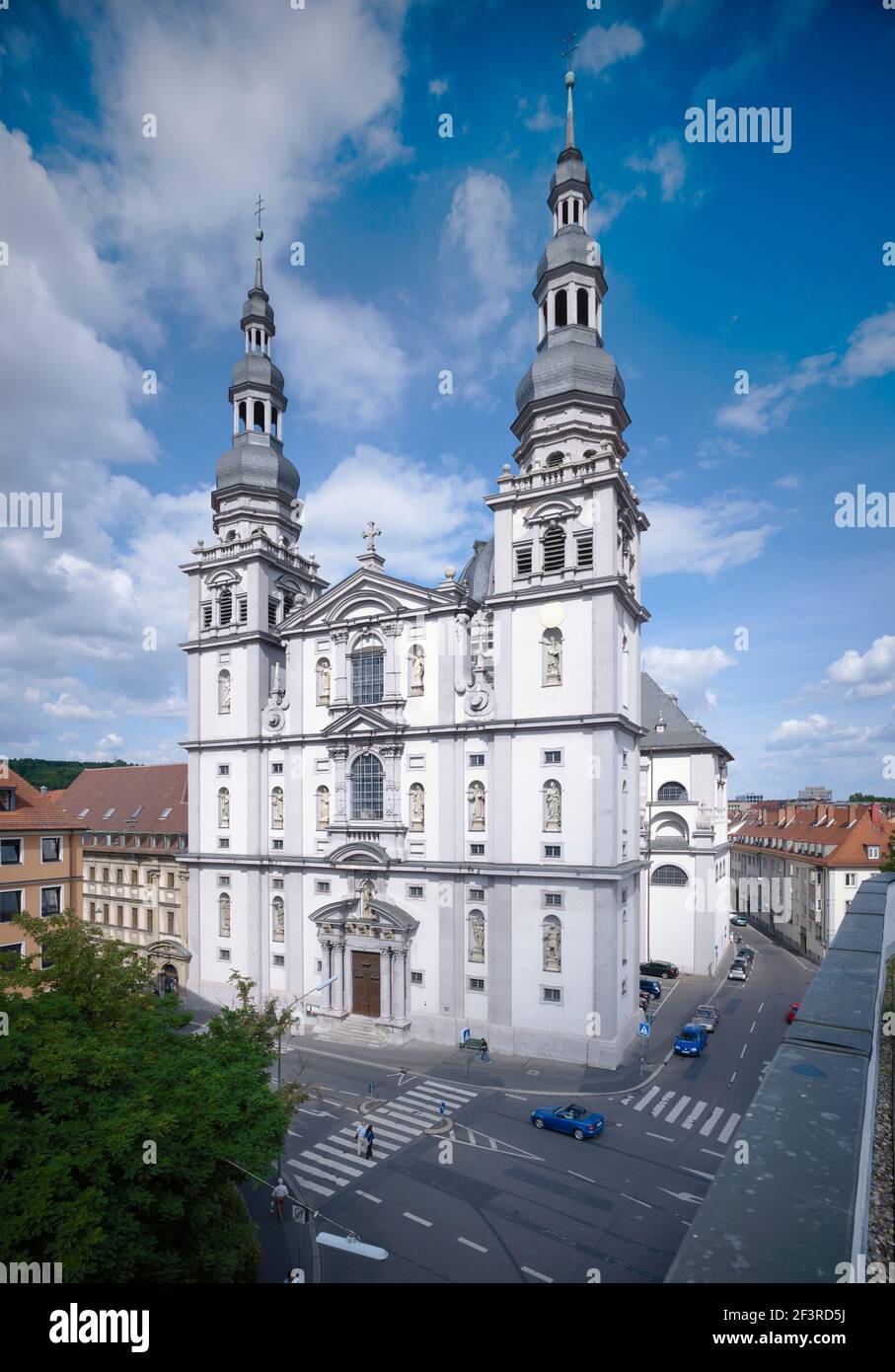 Westwerk Stift Haug, W¸rzburg, Stift Haug Foto Stock