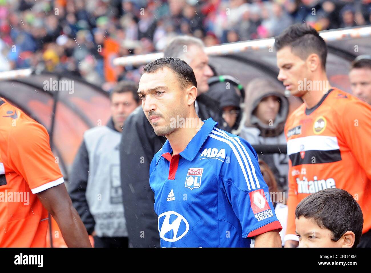 CALCIO - CAMPIONATO FRANCESE 2012/2013 - L1 - FC LORIENT V OLYMPIQUE LYONNAIS - 7/10/2012 - FOTO PASCAL ALLEE / DPPI - STED MALBRANQUE (OL) Foto Stock