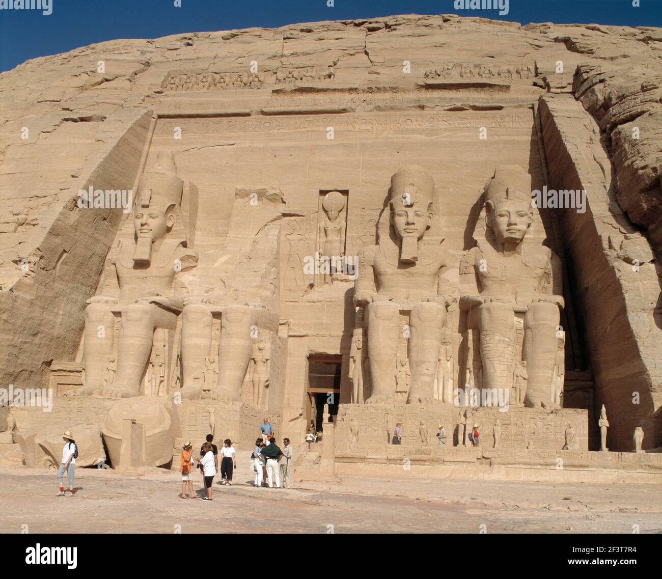 Egitto. Assuan. Abu Simbel. Rovine del tempio di Ramesses II Foto Stock