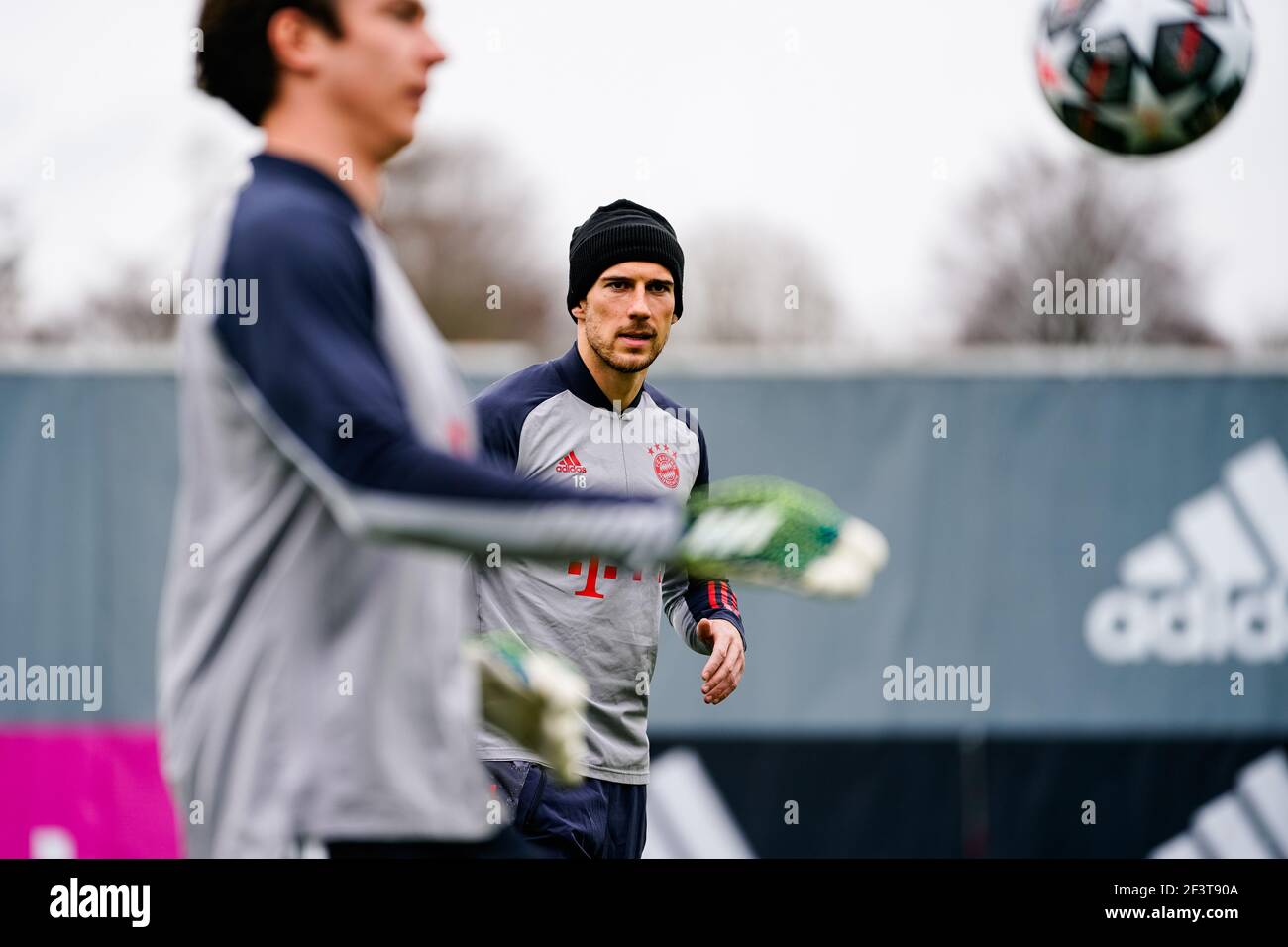 Monaco di Baviera Germania 16.3.2021,Calcio: Formazione squadra FC Bayern Monaco di Baviera - Leon Goretzka EDITORIALE SOLO! Foto: FC Bayern München via Kolvenbach Foto Stock