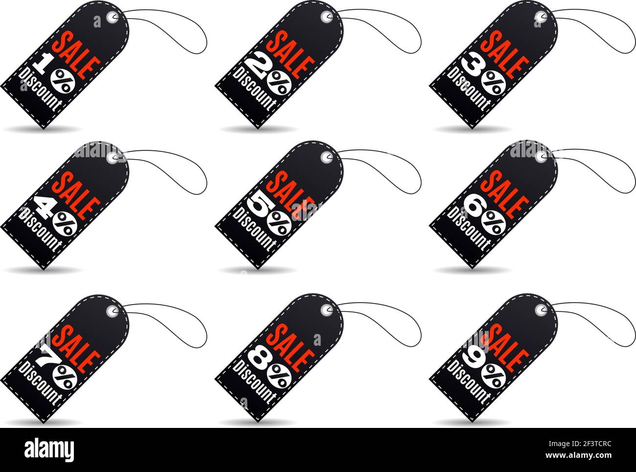 Set di etichette di vendita per venerdì nero rettangolari Illustrazione Vettoriale