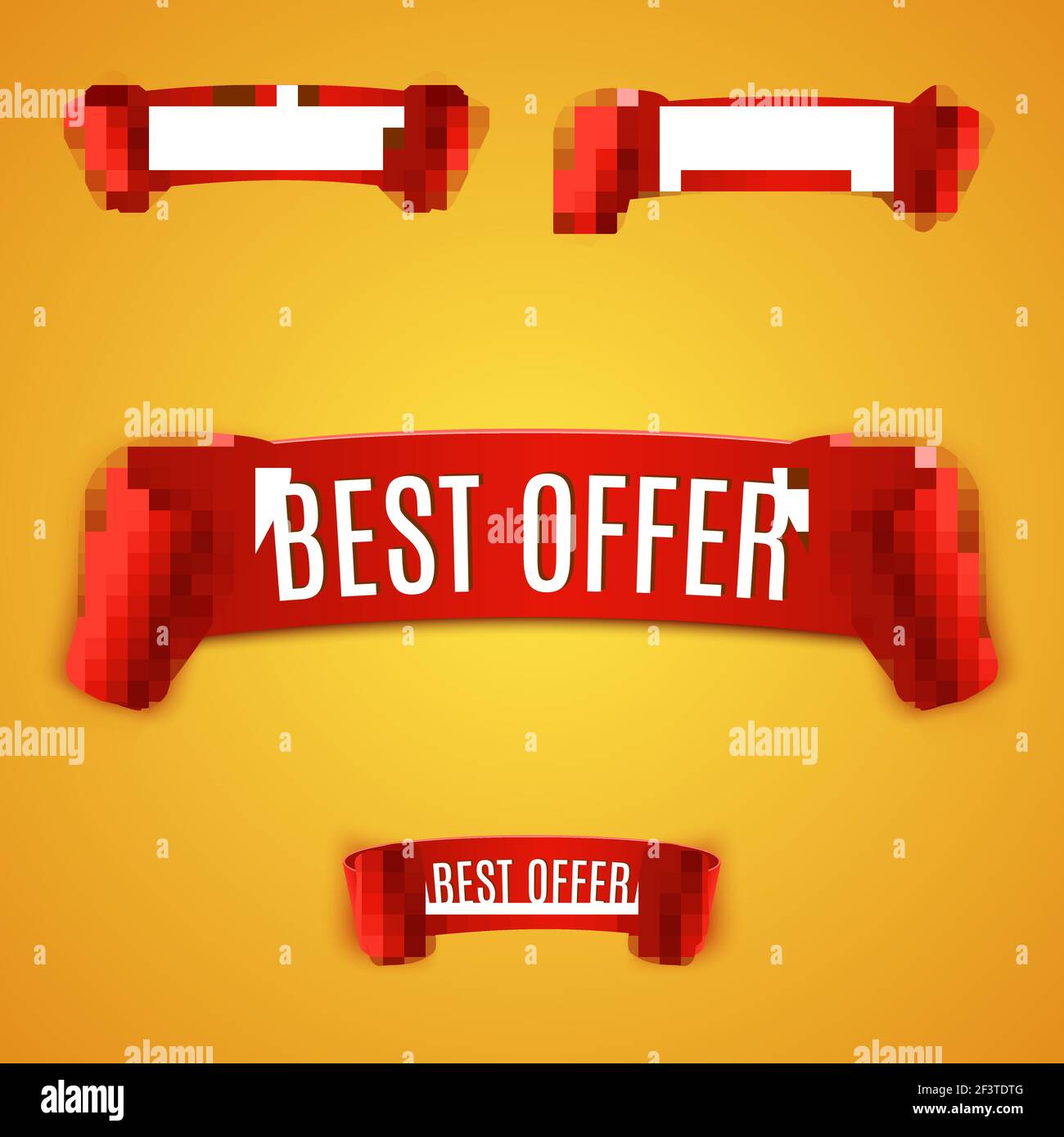 Impostare barra multifunzione rossa realistica. Illustrazione Vettoriale