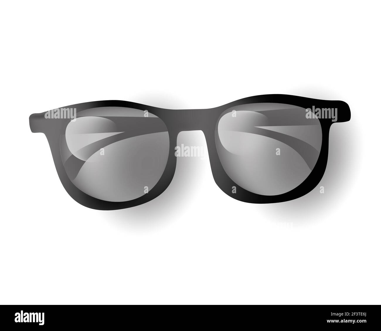 immagine 3d degli occhiali neri Foto stock - Alamy