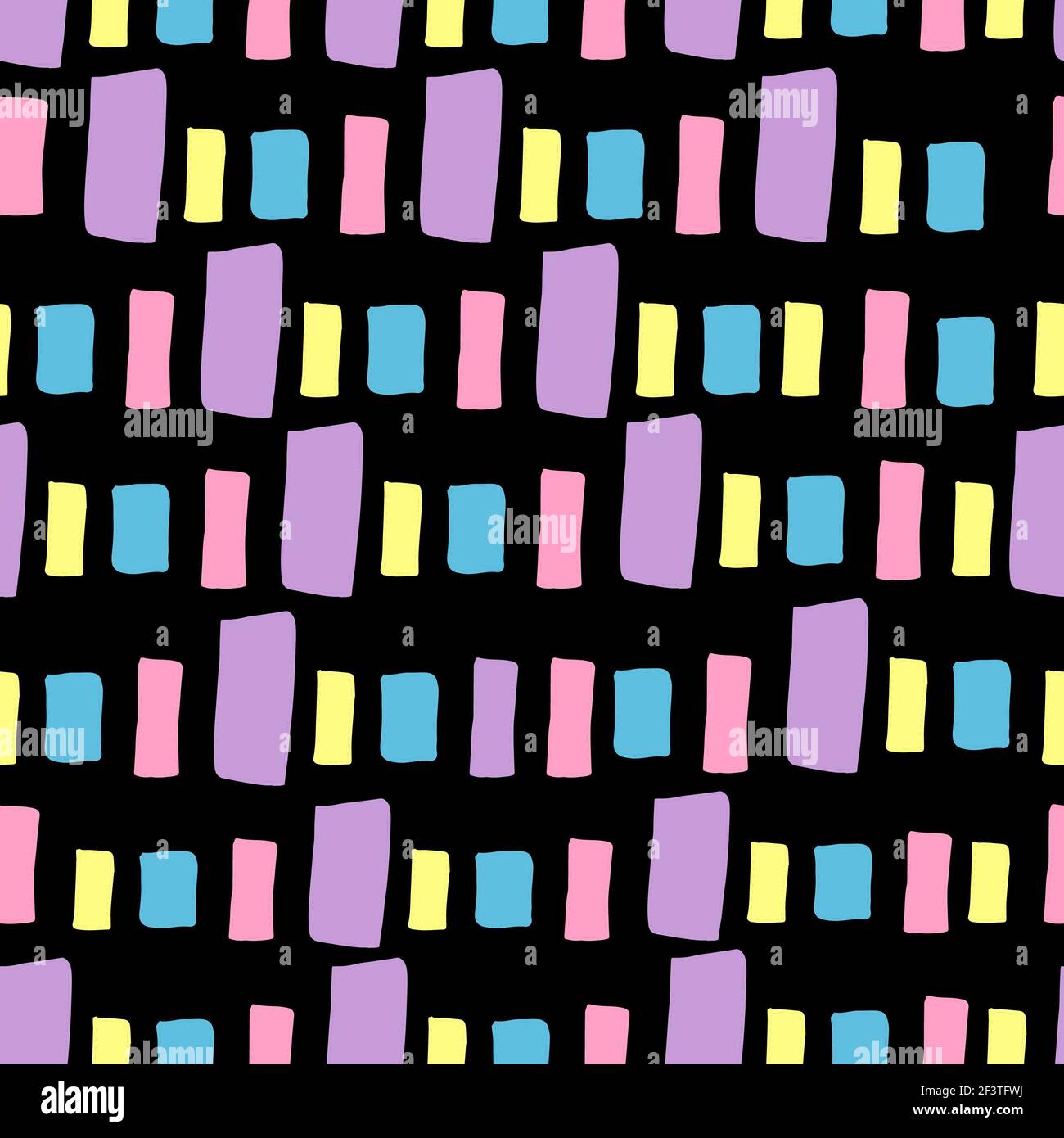 Strisce luminose di colori pastello. Motivo senza cuciture. Per tessuti, carta, indumenti per bambini, tessuti, imballaggi, sfondo, sfondi e cartoline. Foto Stock
