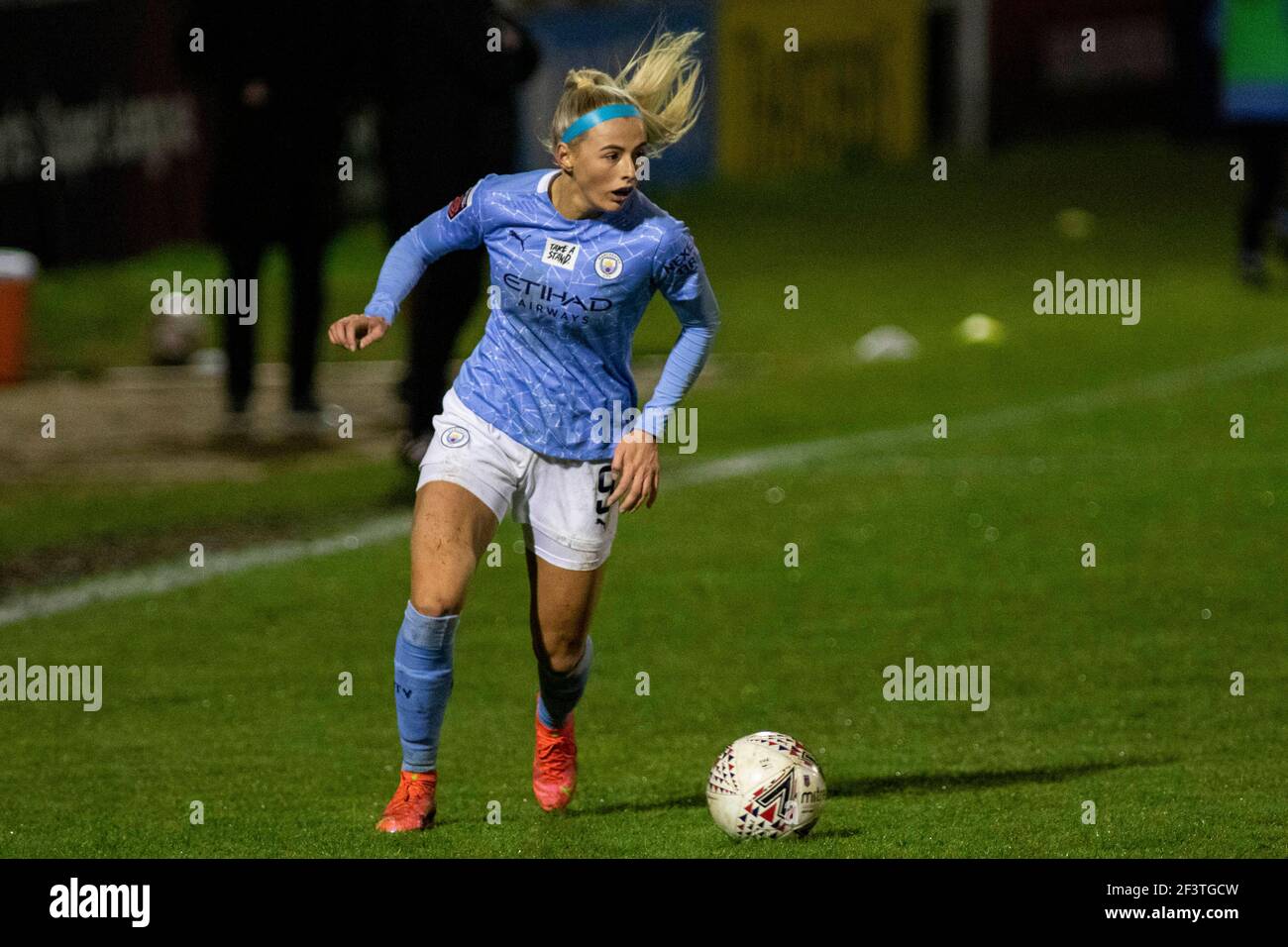 Bath, Regno Unito. 17 Marzo 2021. Chloe Kelly of Manchester City Women in action Barclays Super League match femminile, Bristol City Women vs Manchester City Women at Twerton Park a Bath, Avon mercoledì 17 marzo 2021. Questa immagine può essere utilizzata solo per scopi editoriali. Solo per uso editoriale, è richiesta una licenza per uso commerciale. Nessun utilizzo nelle scommesse, nei giochi o nelle pubblicazioni di un singolo club/campionato/giocatore. pic by Lewis Mitchell/Andrew Orchard sports photography/Alamy Live news Credit: Andrew Orchard sports photography/Alamy Live News Foto Stock