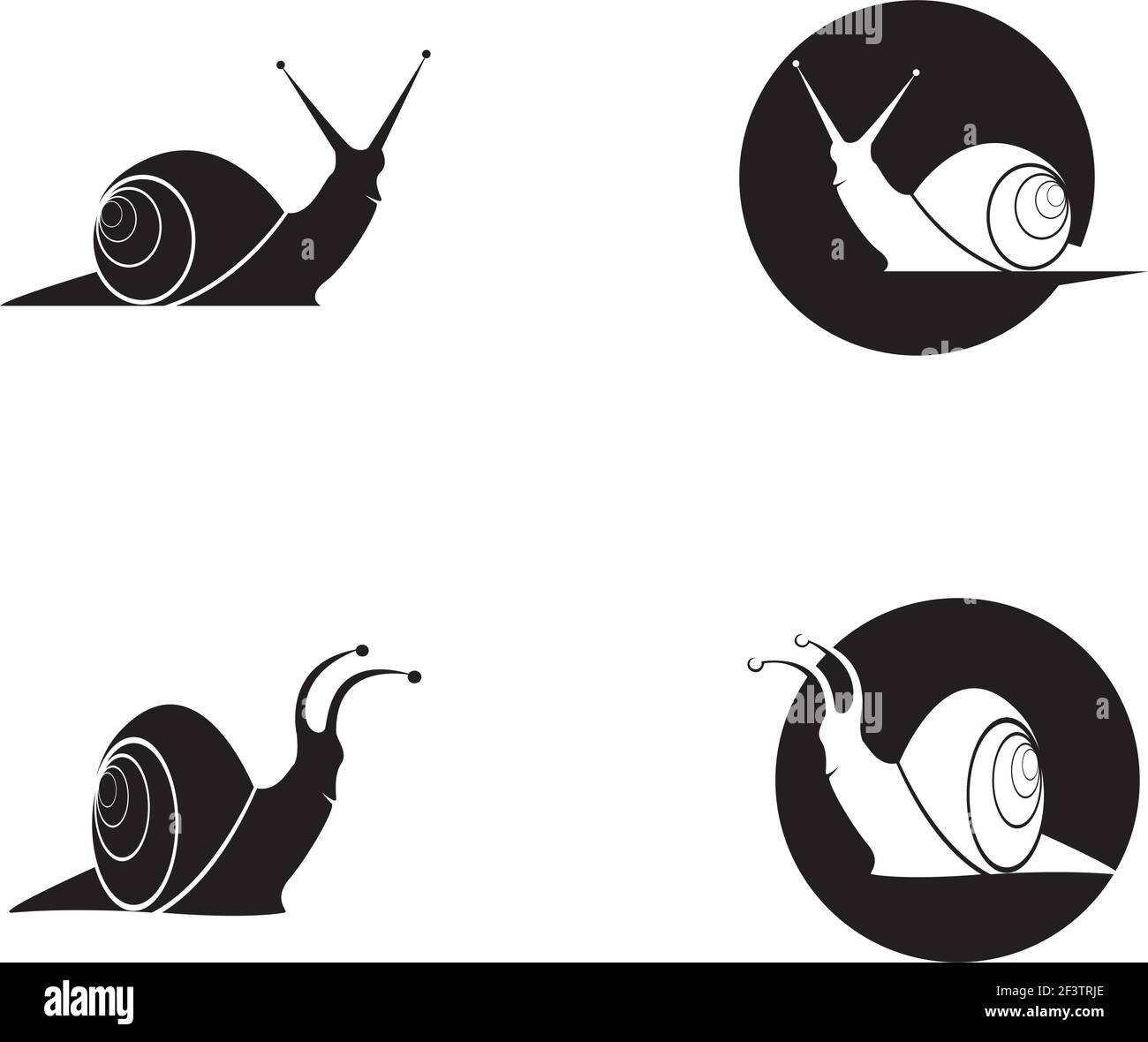 Modello di logo lumaca icona vettoriale disegno di illustrazione Illustrazione Vettoriale