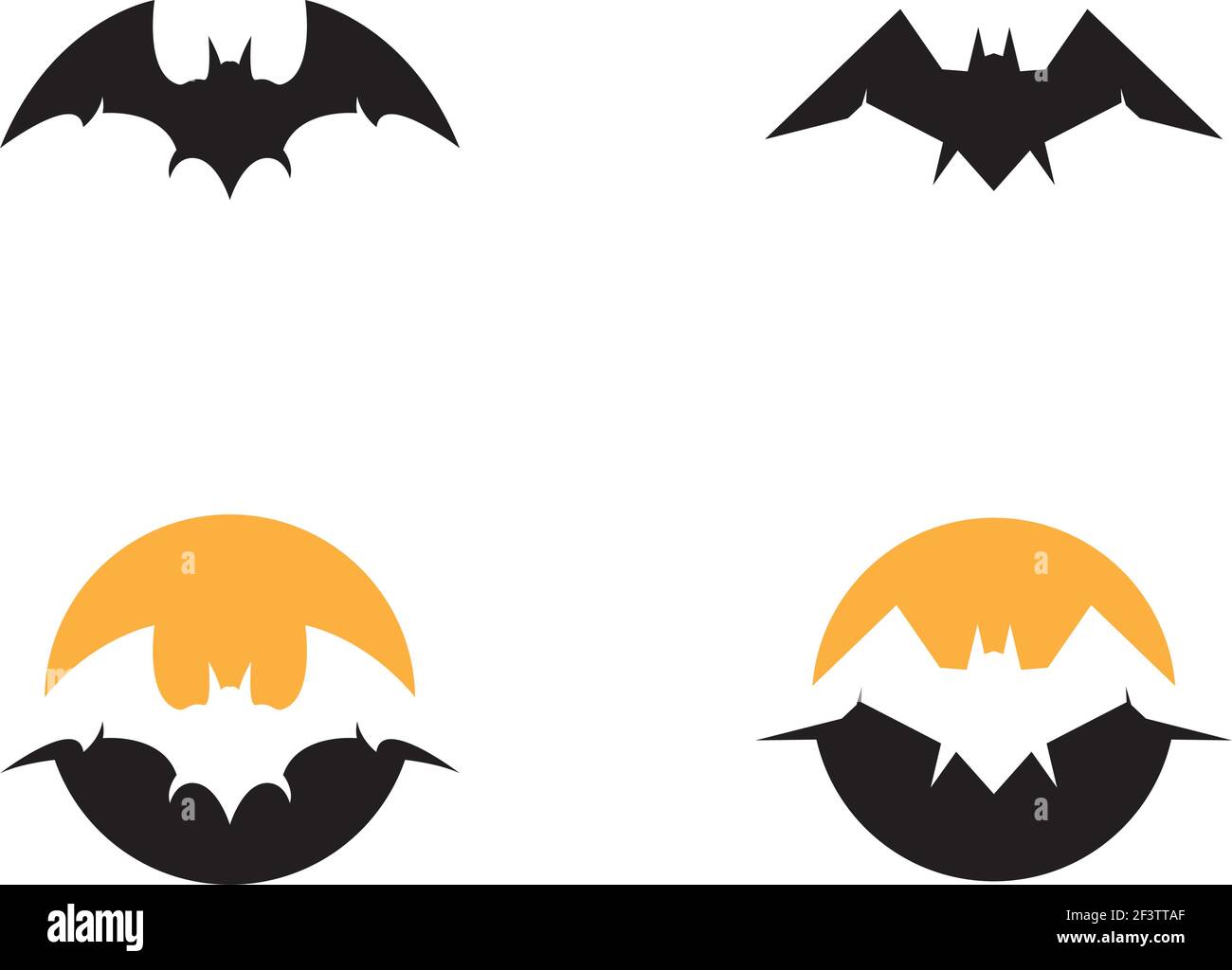 Disegno dell'illustrazione dell'icona vettoriale del modello del logo BAT Illustrazione Vettoriale
