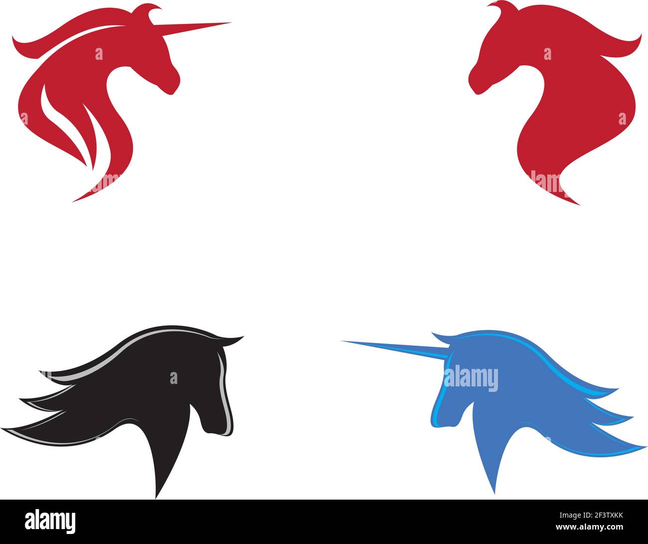 Illustrazione del vettore modello del logo vettore Pegasus Illustrazione Vettoriale