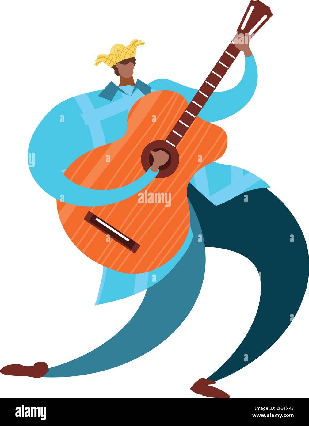 musicista personaggio maschile che suona la chitarra Immagine e Vettoriale  - Alamy