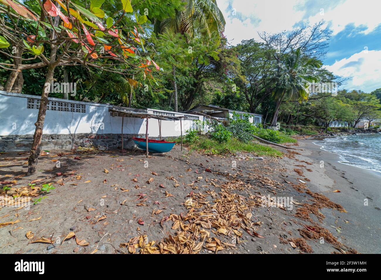 Saint Vincent e le Grenadine, Wallilabou bay, barche Foto Stock