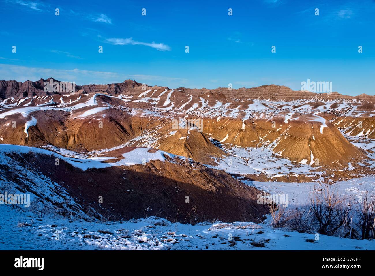 Yellow Mounds Overlook, Badlands National Park, South Dakota, U.S.A Foto Stock