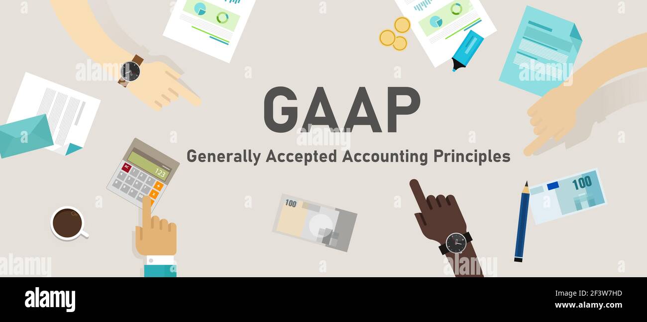 La conformità ai principi contabili generalmente accettati da GAAP Illustrazione Vettoriale