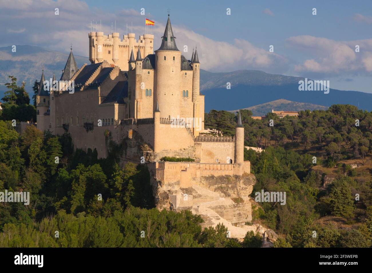 Segovia, città monumentale. Alcazar, cattedrale e chiese Foto Stock