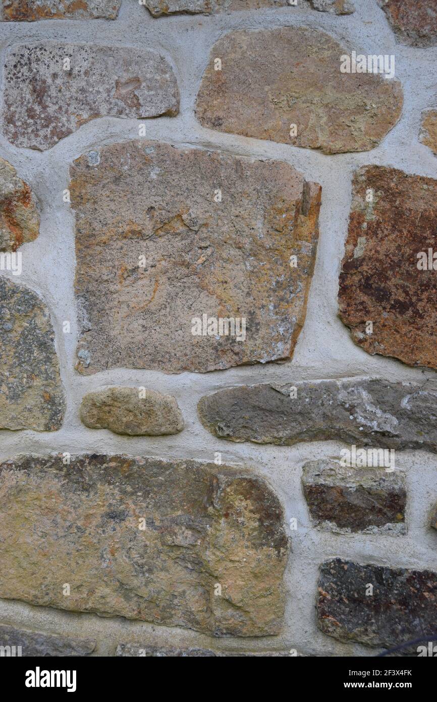 Sezione del muro di granito Foto Stock