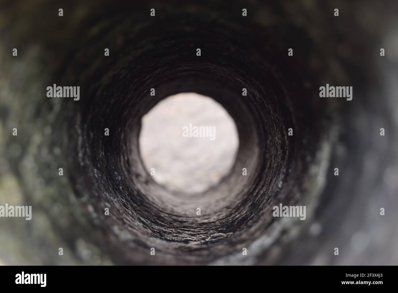 La luce alla fine del tunnel Foto Stock