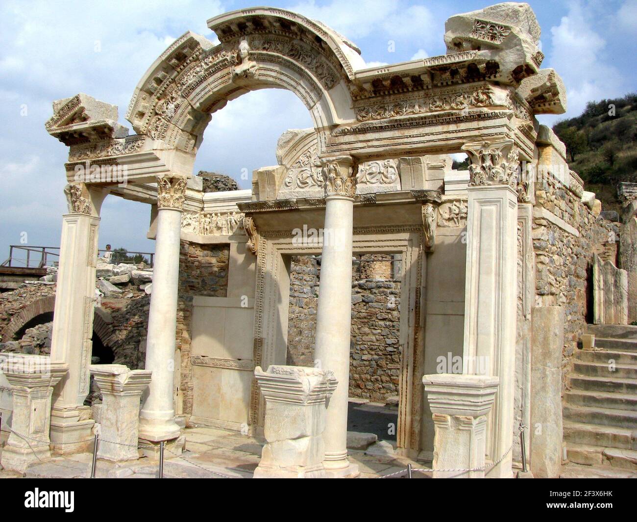 Rovina nell'antica città di Efesos, Turchia Foto Stock