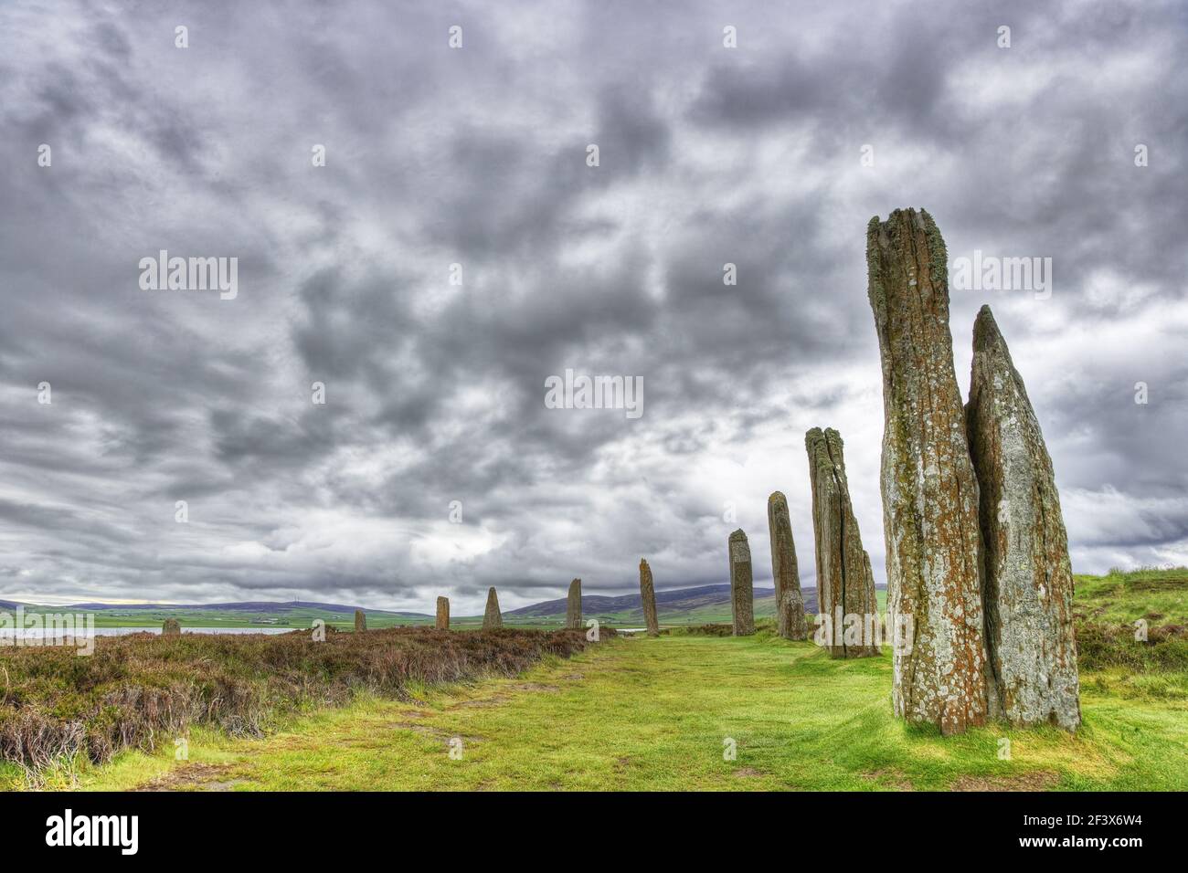 Stones Ring of Brodgar Orkney Mainland LA005047 Foto Stock