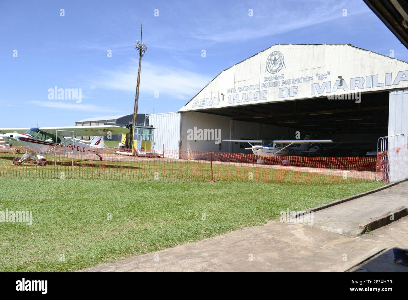 MARILIA, BRASILE, SUD AMERICA, MAR, 10, 2021, scuola di aviazione o aeroclub nella città di Marilia, stato di san paolo, Brasile, Sud America Foto Stock