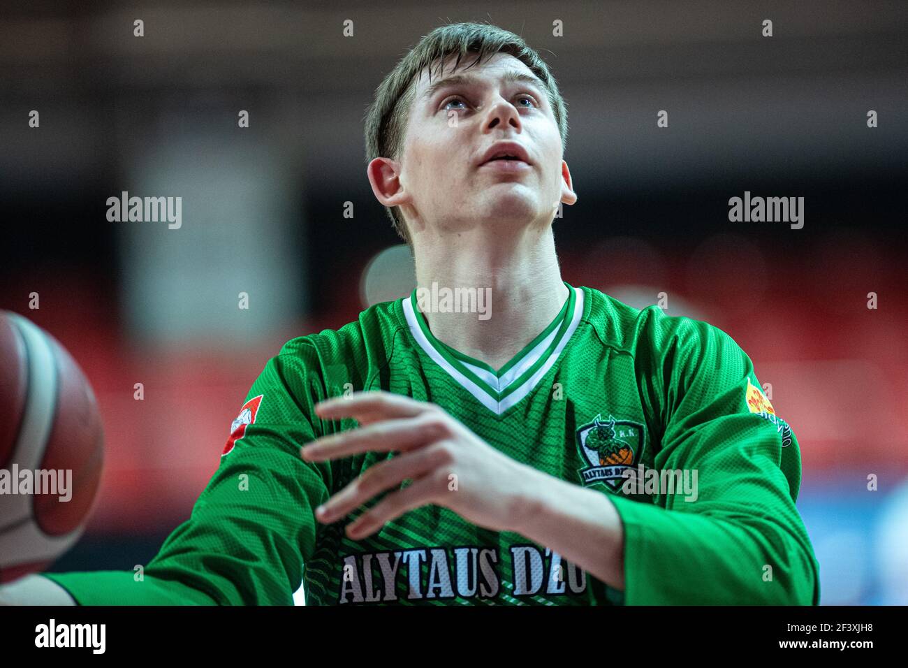 2021-03-17. Matas Jucikas - Basketball player lituano, BC Dzukija, Alytus Foto Stock