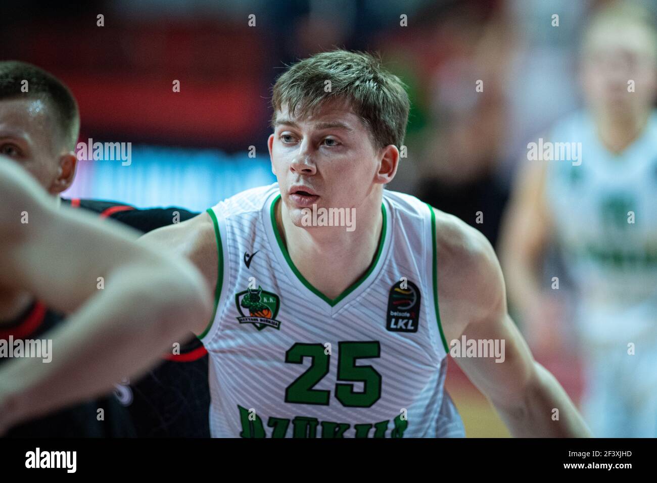 2021-03-17. Matas Jucikas - Basketball player lituano, BC Dzukija, Alytus Foto Stock