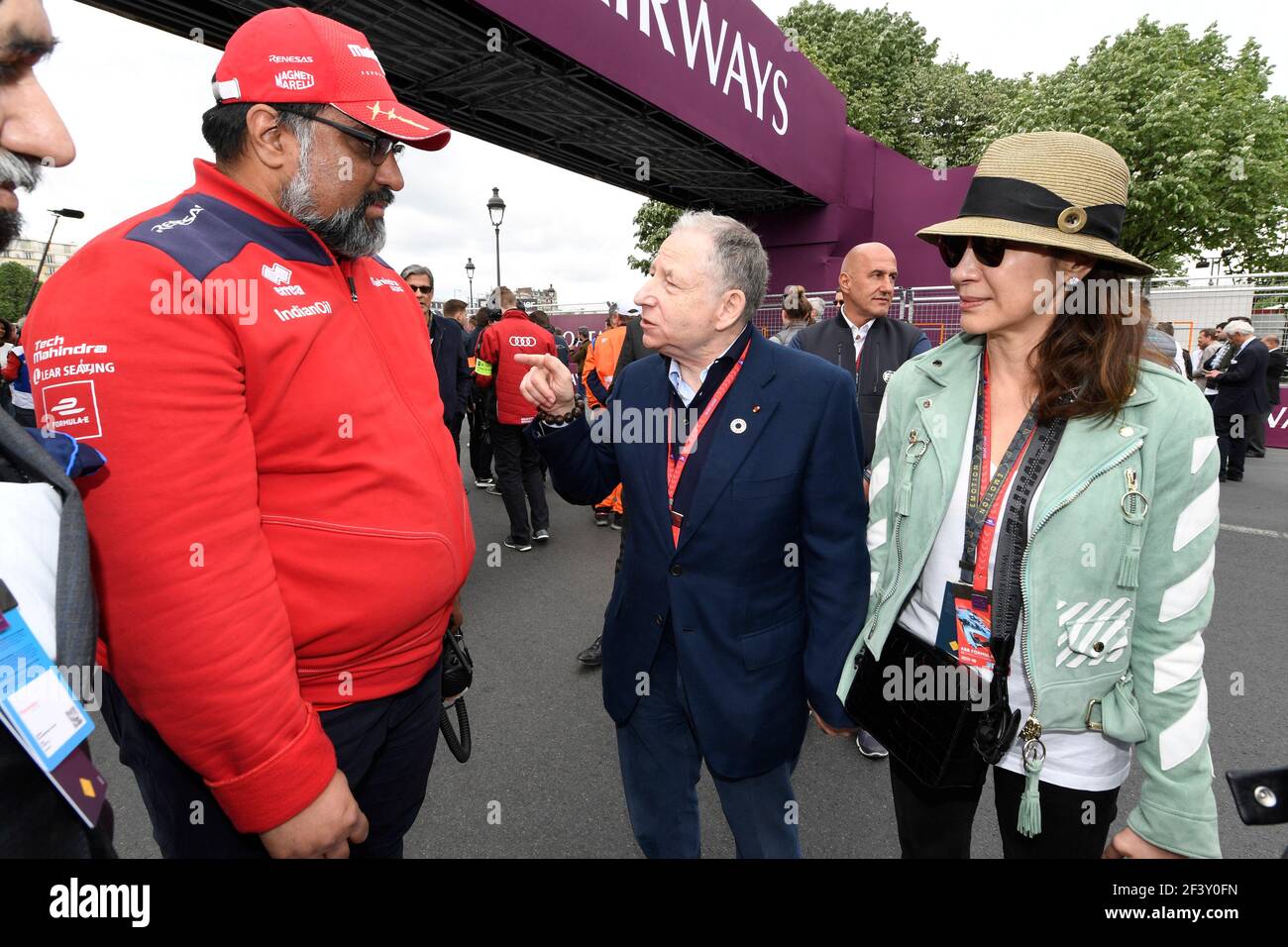 GILL DILBAGH Mahindra team principal TODT Jean (fra) FIA Presidente, ritratto, Yeoh michele, durante il campionato di Formula e 2018, a Parigi, Francia dal 27 al 29 aprile - Foto Eric Vargiolu/DPPI Foto Stock