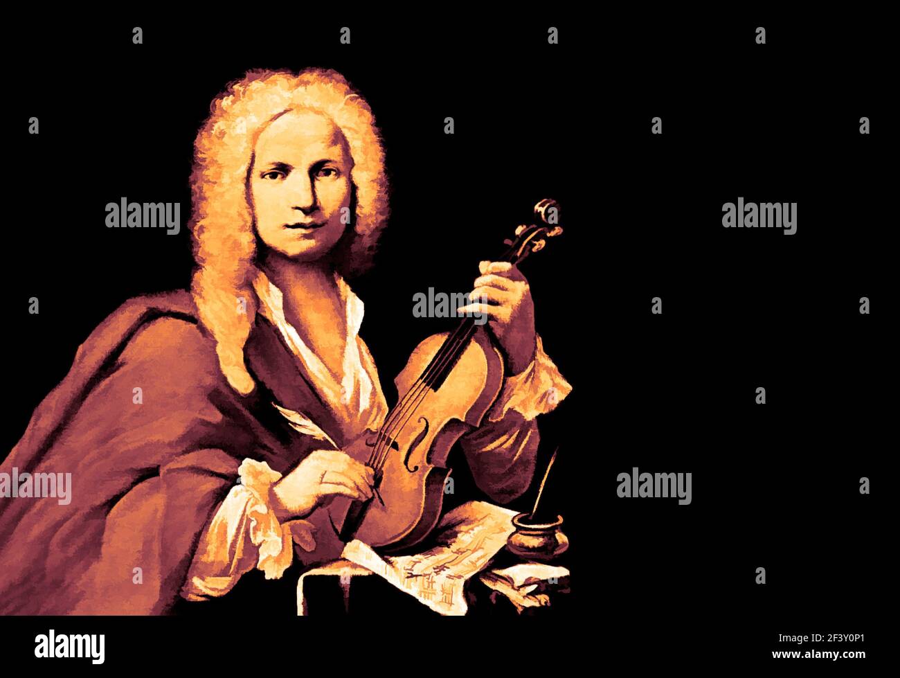 Antonio Lucio Vivaldi, 1678 – 1741, compositore barocco italiano, violinista virtuoso Foto Stock