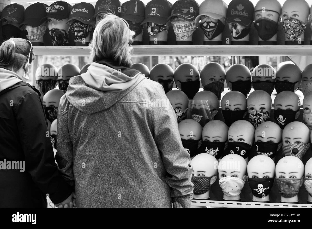 COVID-19 VITA QUOTIDIANA A TORONTO, CANADA Foto Stock