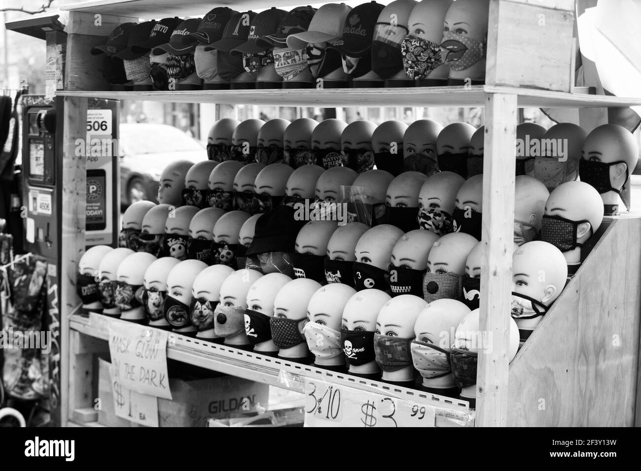 COVID-19 VITA QUOTIDIANA A TORONTO, CANADA Foto Stock