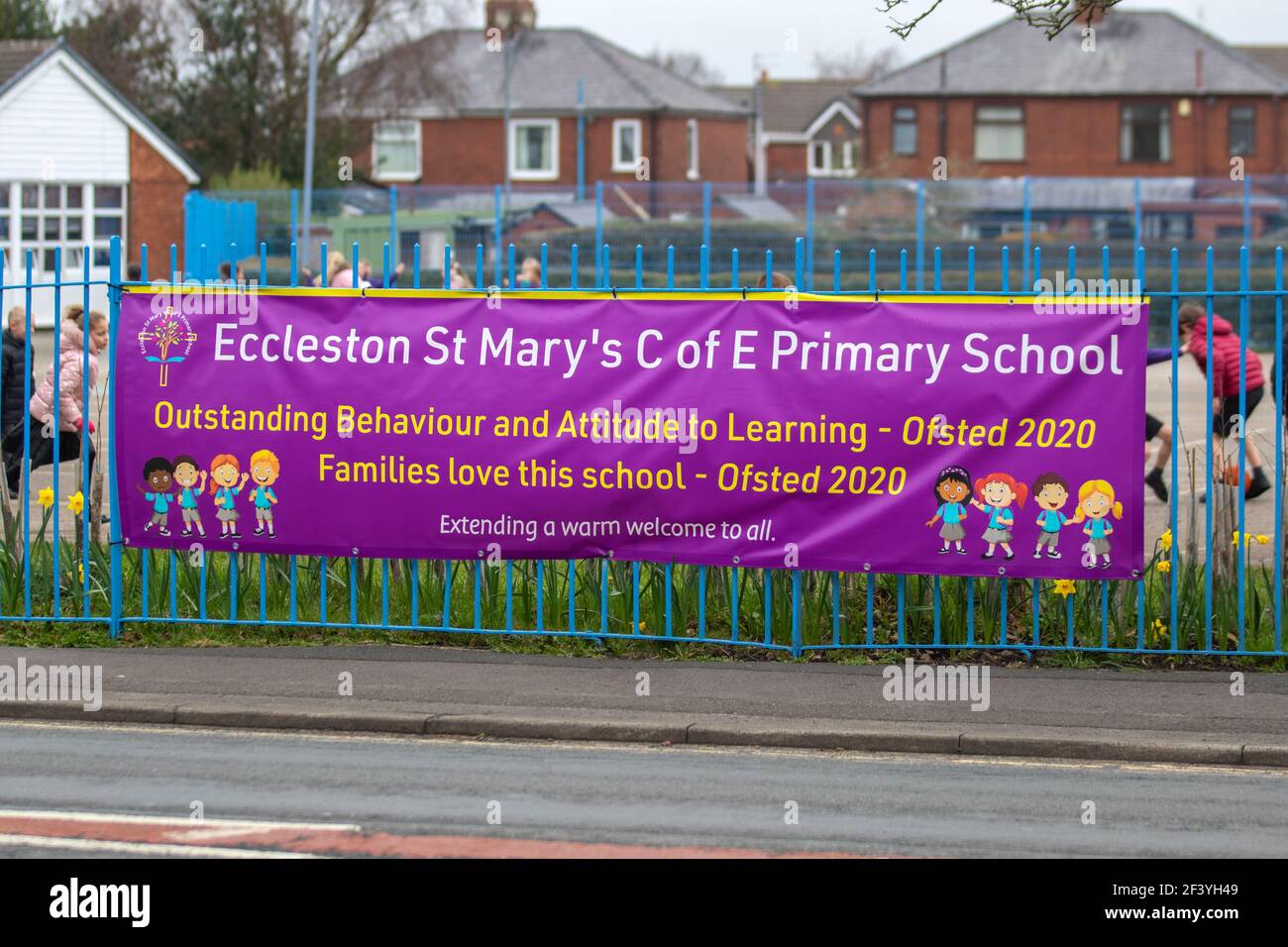Eccleston St Mary's C of e Primary School, Ofsted report 2020 'Outstanding' Lancashire UK Foto Stock