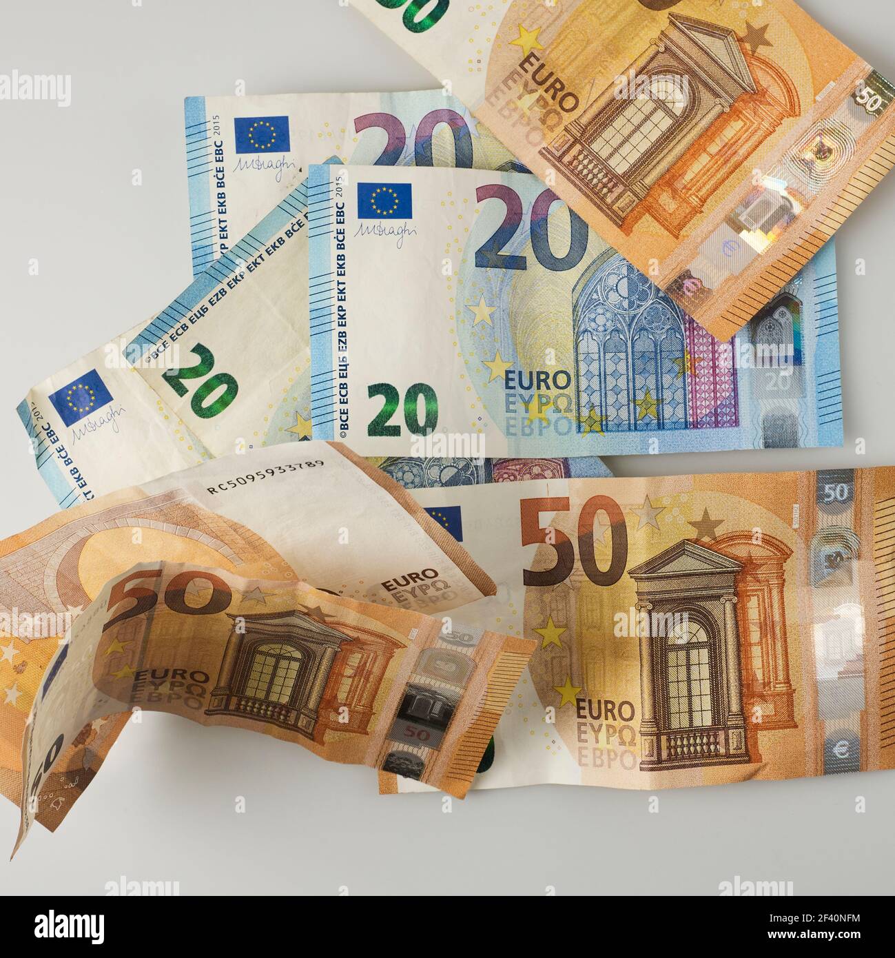 Euro come mezzo di pagamento. Foto Stock