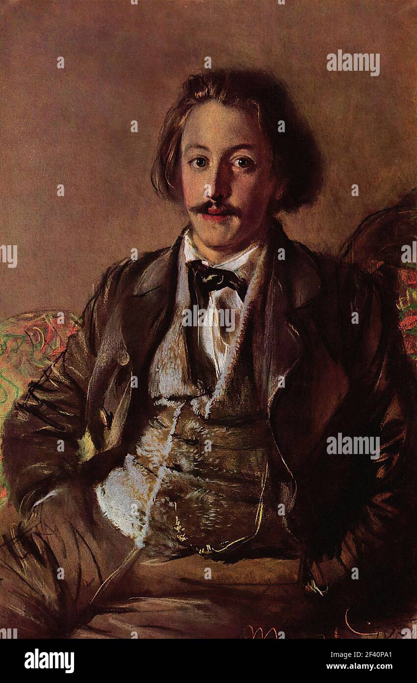 Adolph Menzel - Ritratto Paul Johann Ludwig von Heyse 1853 Foto Stock