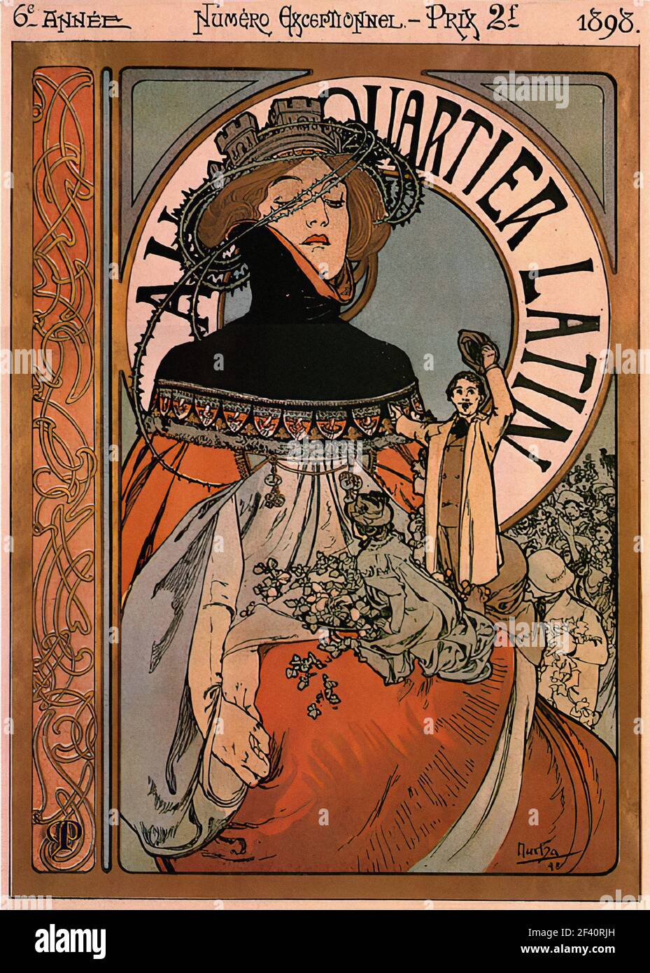 Alfons Mucha - Quartier Latin 1898 Foto Stock