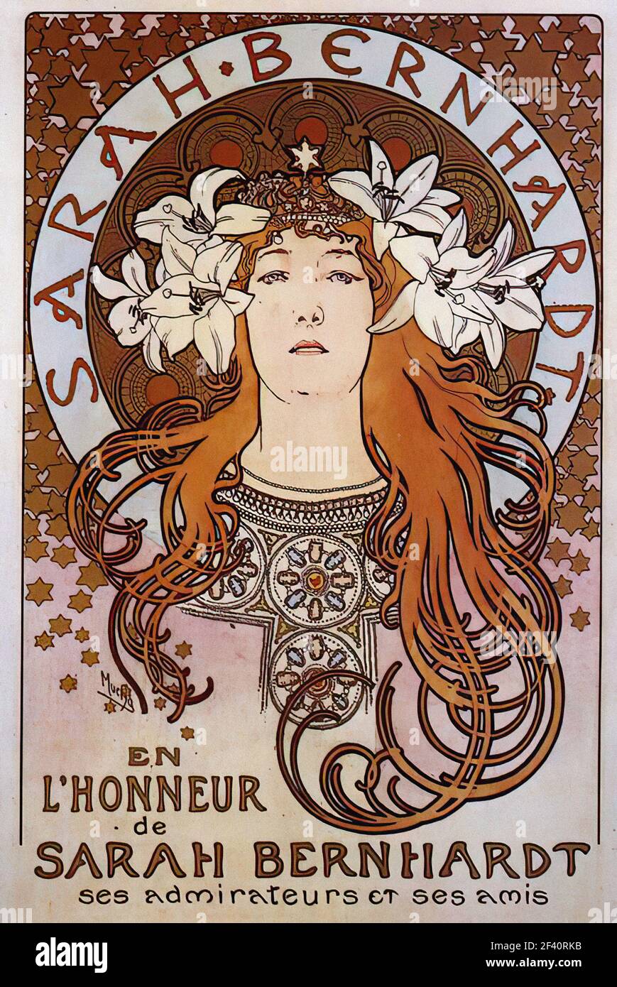 Alfons Mucha - Sarah Bernhardt 1896 Foto Stock