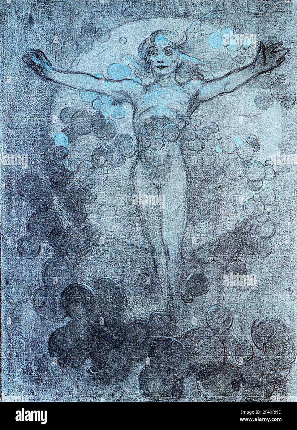 Alfons Mucha - Figura in piedi C 1900 Foto Stock