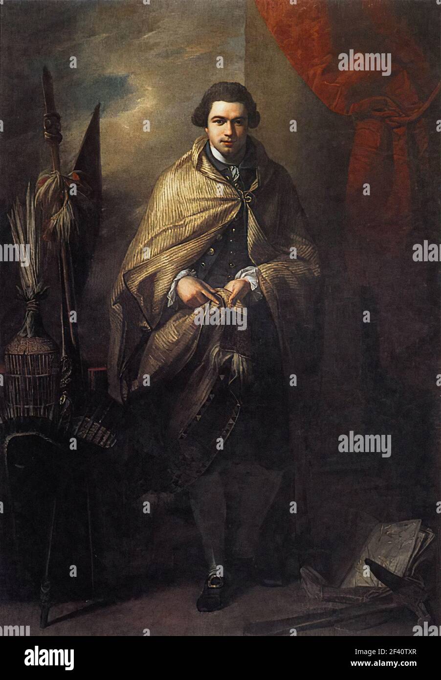 Benjamin West - Sir Joseph Banks 1773 Foto Stock