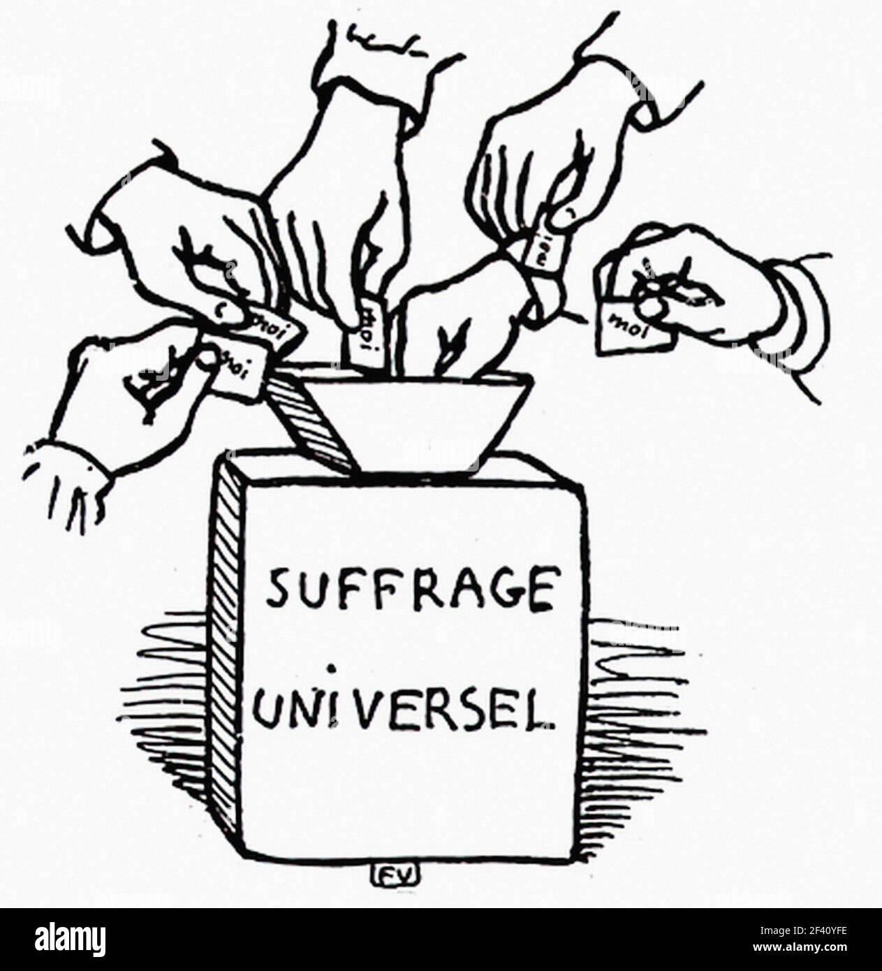 Félix Vallotton - suffragio universale 1902 Foto Stock