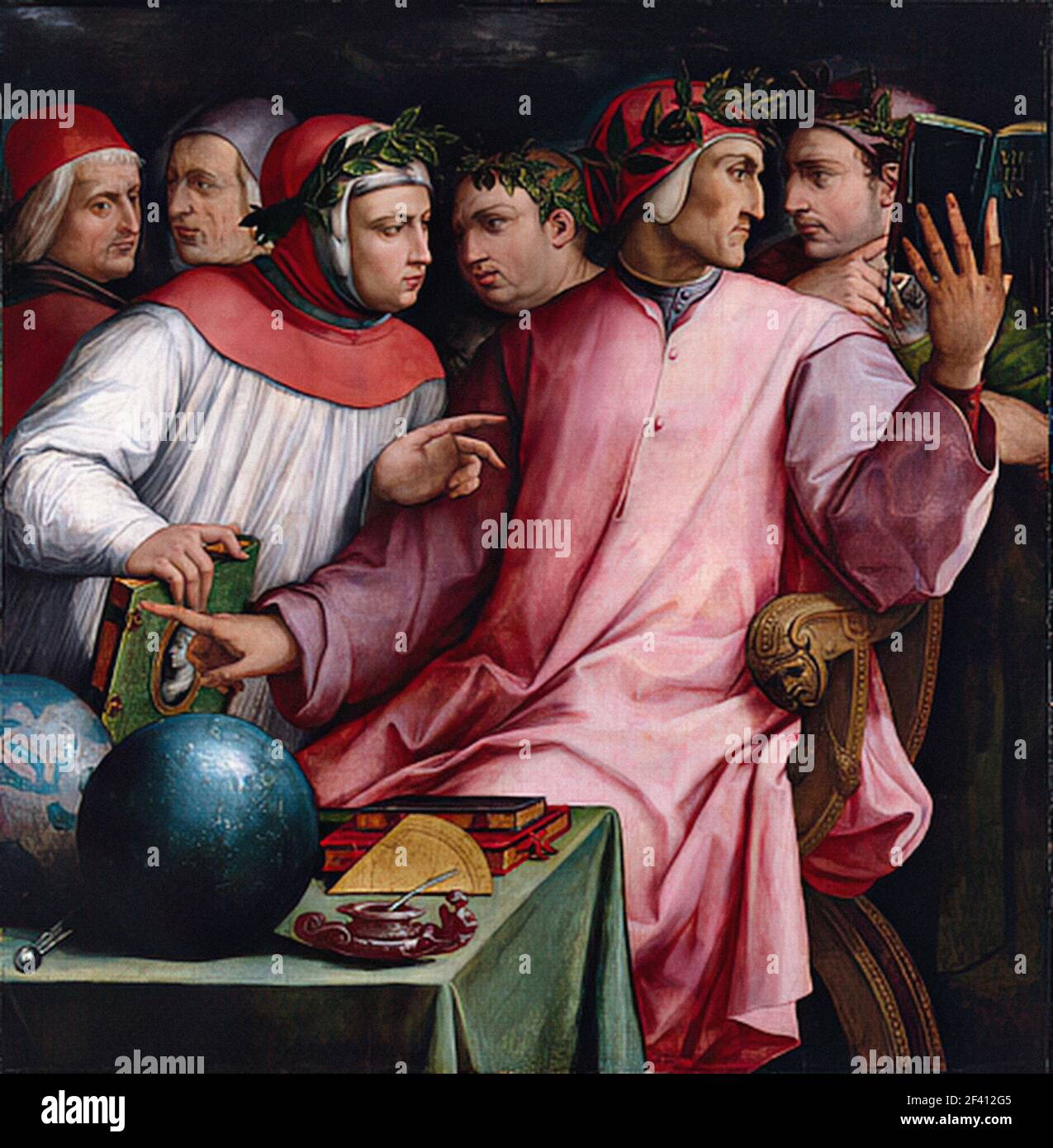 Giorgio Vasari - Boccaccio Dante Petrarca Foto Stock