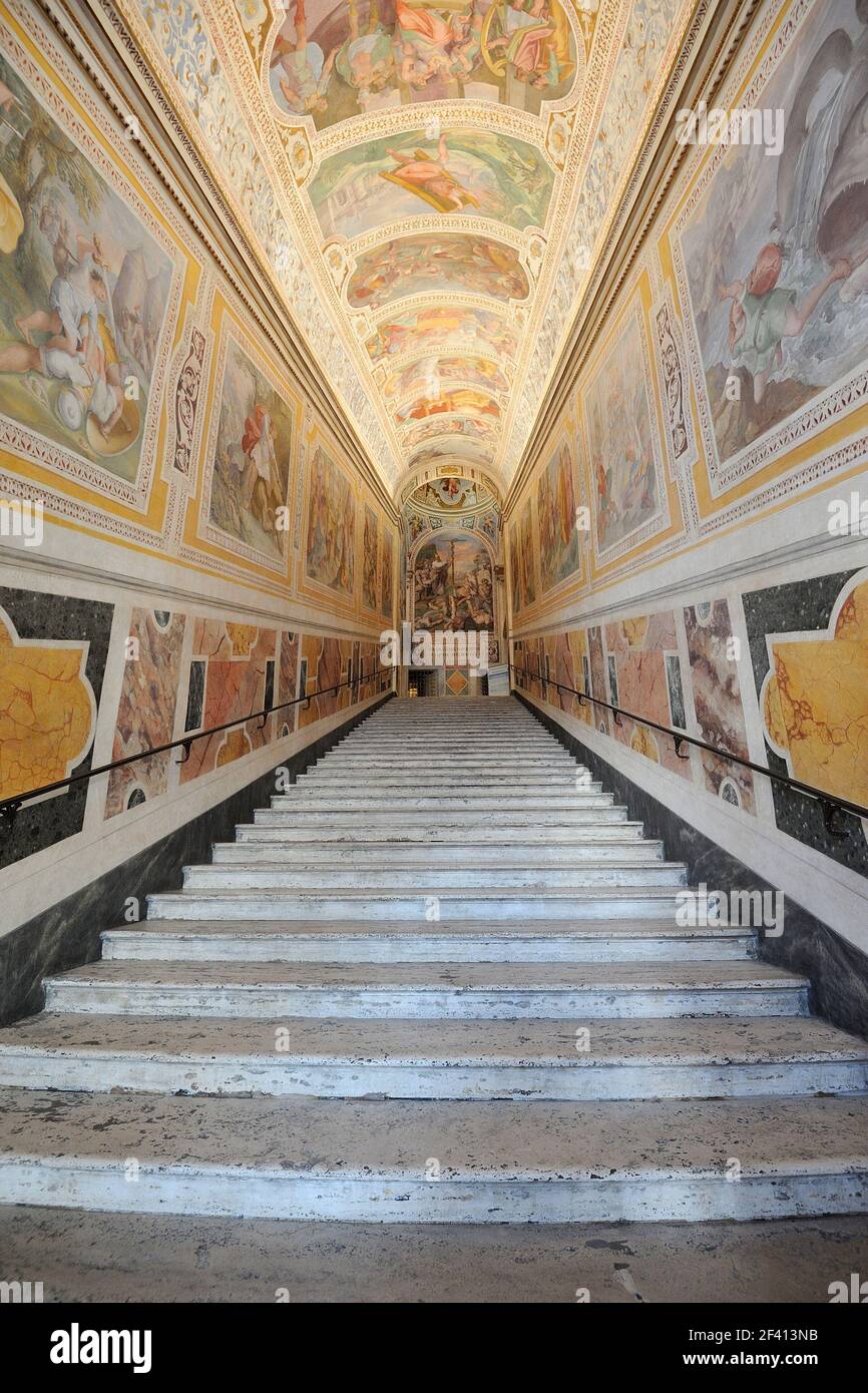 Italia, Roma, san Giovanni in Laterano, scala santa (scale). Foto Stock