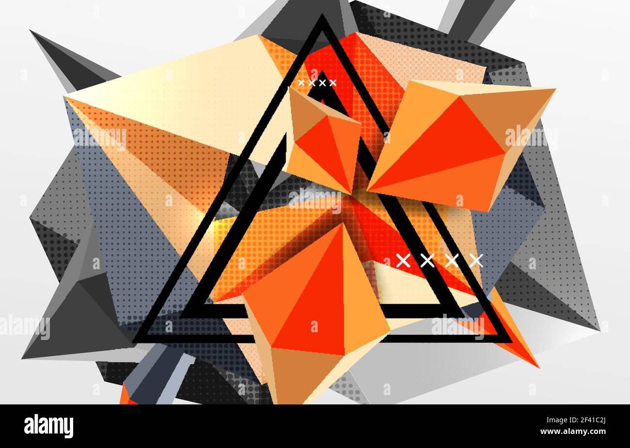 3d elementi poligonali sfondo astratto. elementi poligonali 3d sfondo astratto, vettore testurizzato modello moderno Illustrazione Vettoriale