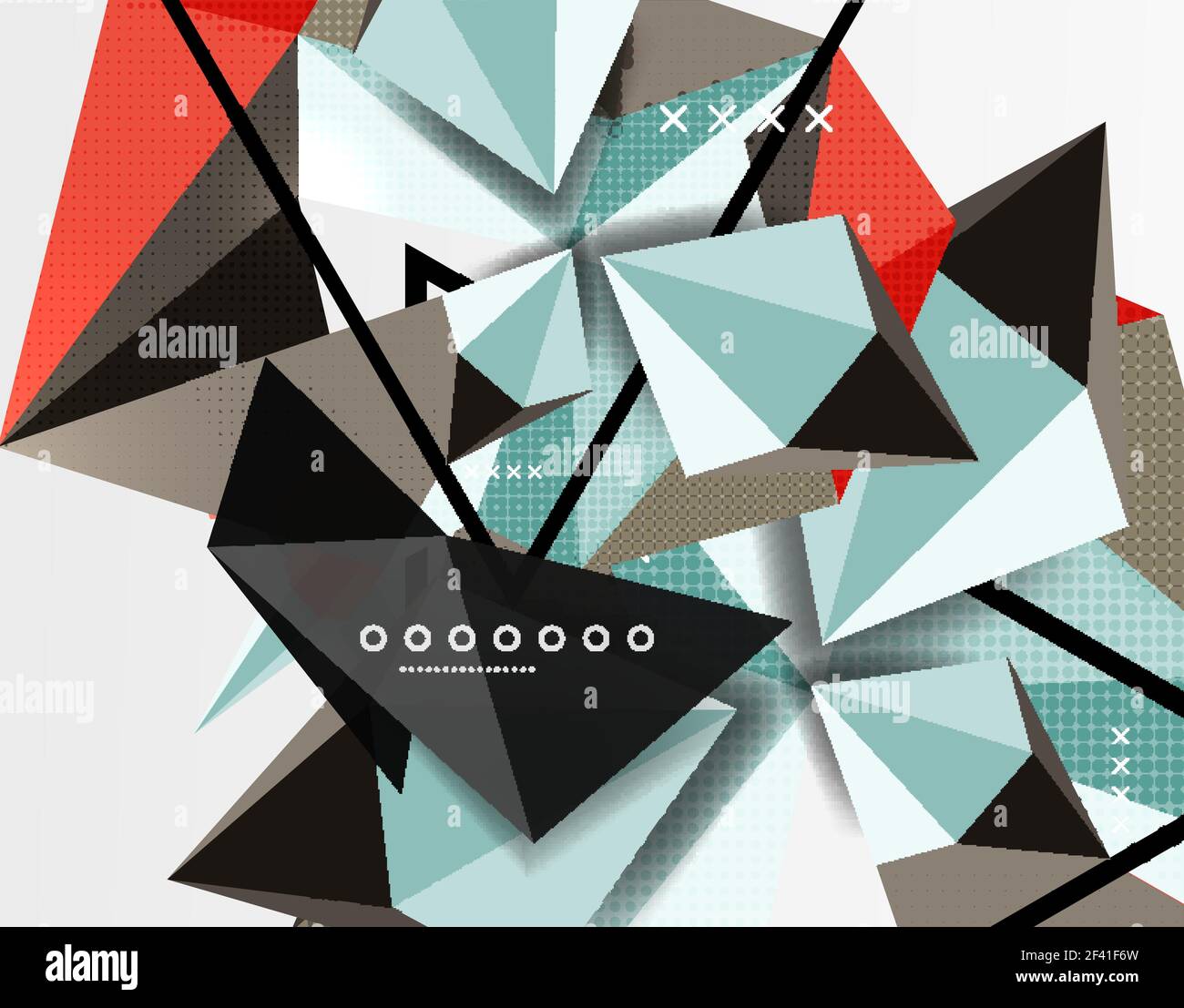 3d elementi poligonali sfondo astratto. elementi poligonali 3d sfondo astratto, vettore testurizzato modello moderno Illustrazione Vettoriale
